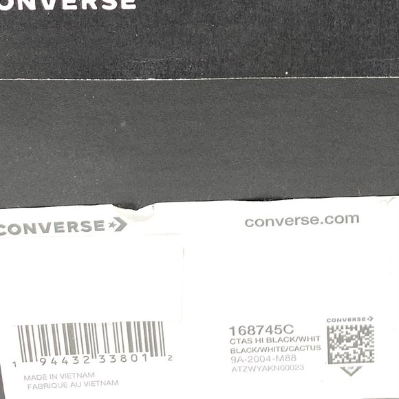 💖MEGA SALE💖Converse Men 168745C CTAS High Black Color Patches Canvas Sneakers - Picture 10 of 14